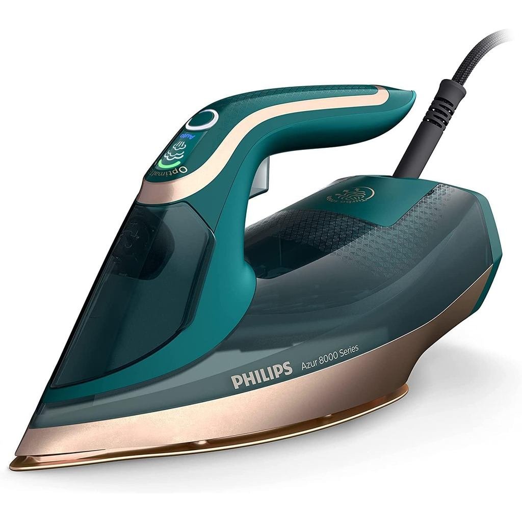 Ferro a vapor Philips Azur 8000, 3000 watts, reservatório de água de 305 ml, verde opala