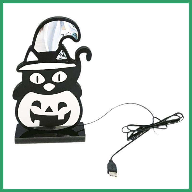 populares ? USB Alimentado Halloween Neon Abóbora Lâmpada Luz Da Noite Mesa Cabeceira Decoração Festa Festival Presente