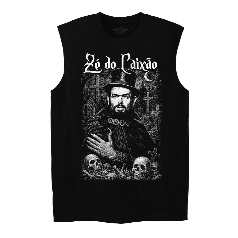 Regata camiseta machão 100% algodão Zé do Caixão Filmes cinema