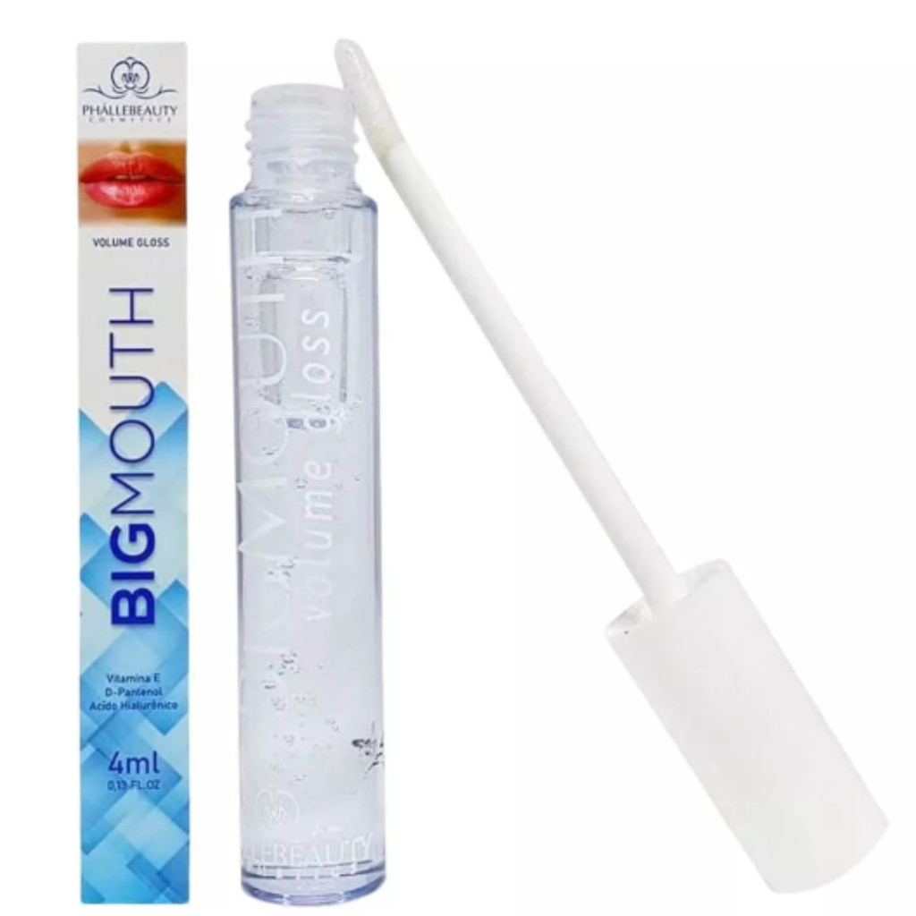 Gloss Lip Volume Aumenta Lábios Big Mouth Phállebeauty - Incolor