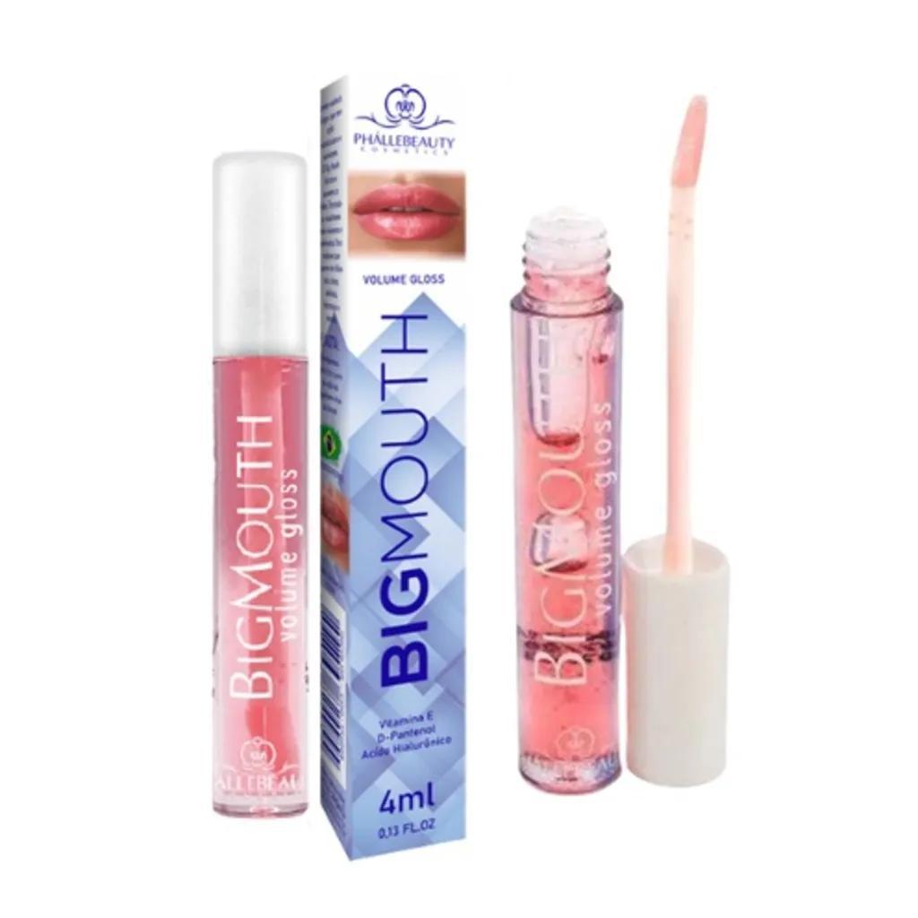 Gloss Volumoso Big Mouth com Hialurônico - Rosa Phállebeauty 4 ml