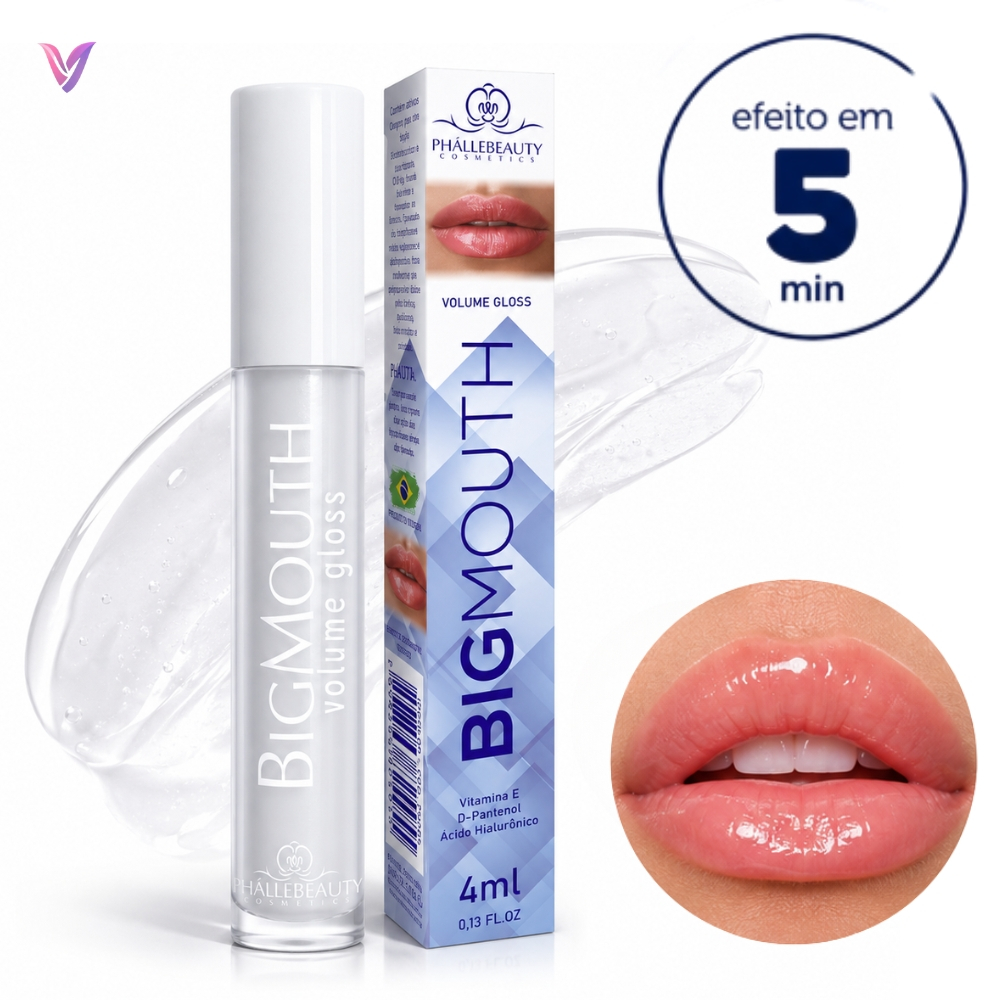Gloss Labial Big Mouth Phállebeauty Volume Labial Branco 4ml