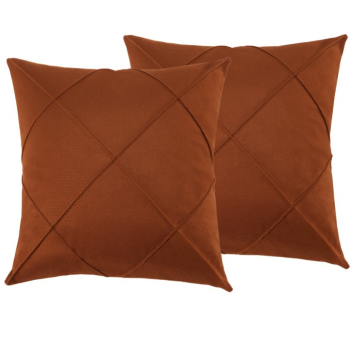 Kit 2 Capas de Almofadas 45x45cm  Decorativa  Drapeadas  Sued Macio e Aveludado  Alto Relevo