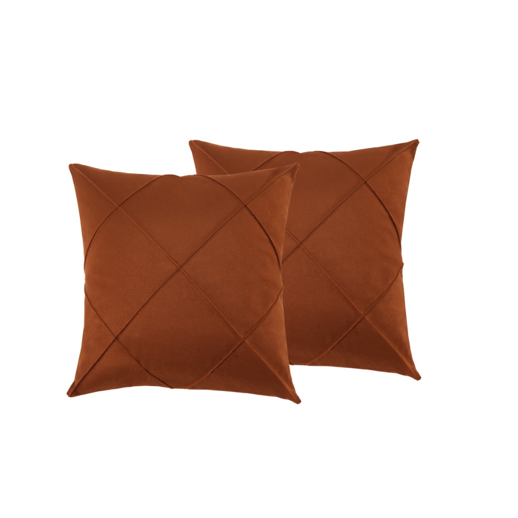 Kit 2Capa de Almofada 45x45cm Decoração para tecido Suede  Alto Relevo Almofadas Drapeada