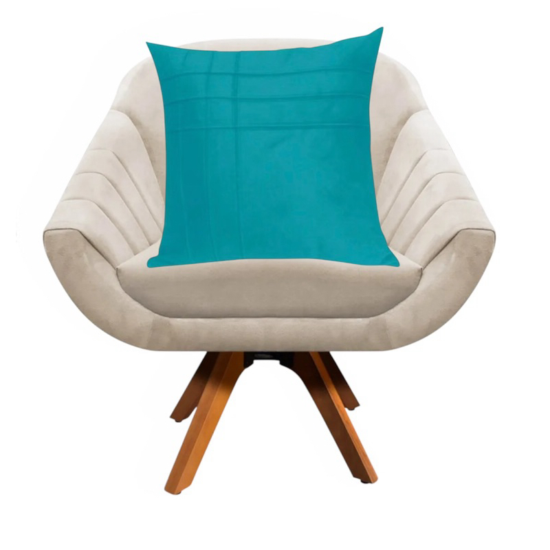 Capa de Almofada Suede Drapeada T Line 45x45cm Decorativas Luxo