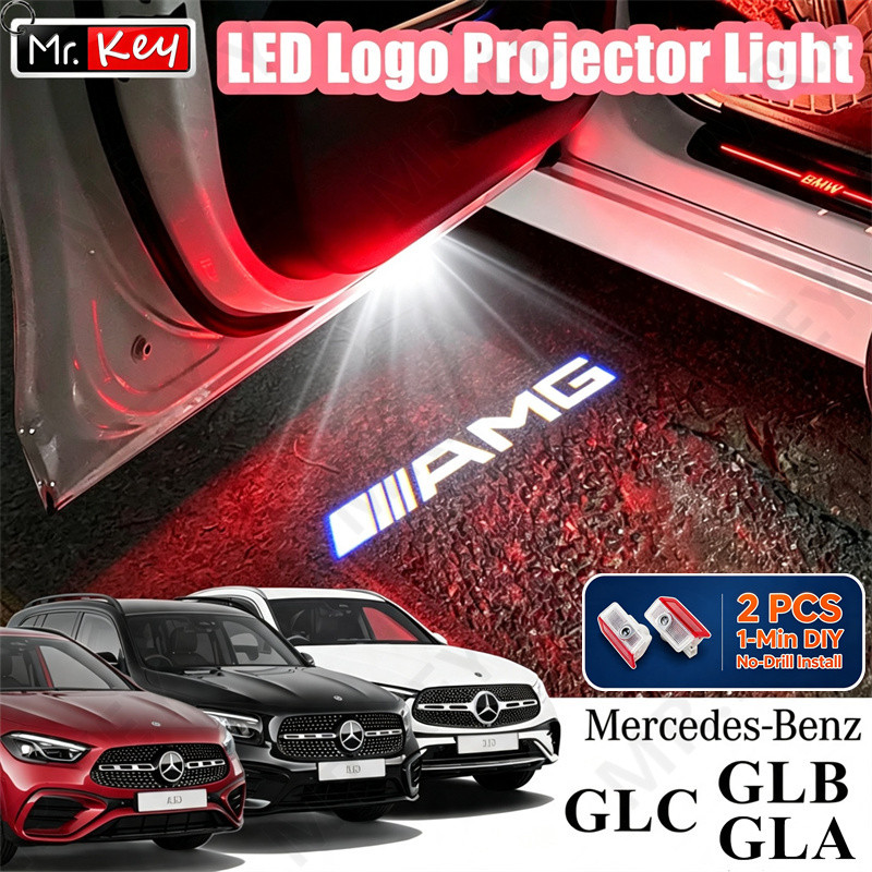 [Mr.Key] Atualização De Luz Do Projetor De Sombra Logotipo Da Porta Para Benz GLC GLK X204 GLE W166/W167 ML GL GLA GLB