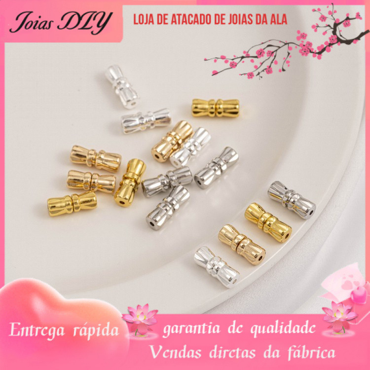 Preservação de cor 18K parafuso banhado a ouro tensor colar de pérolas tensor DIY torre corrente borboleta fivela jóias