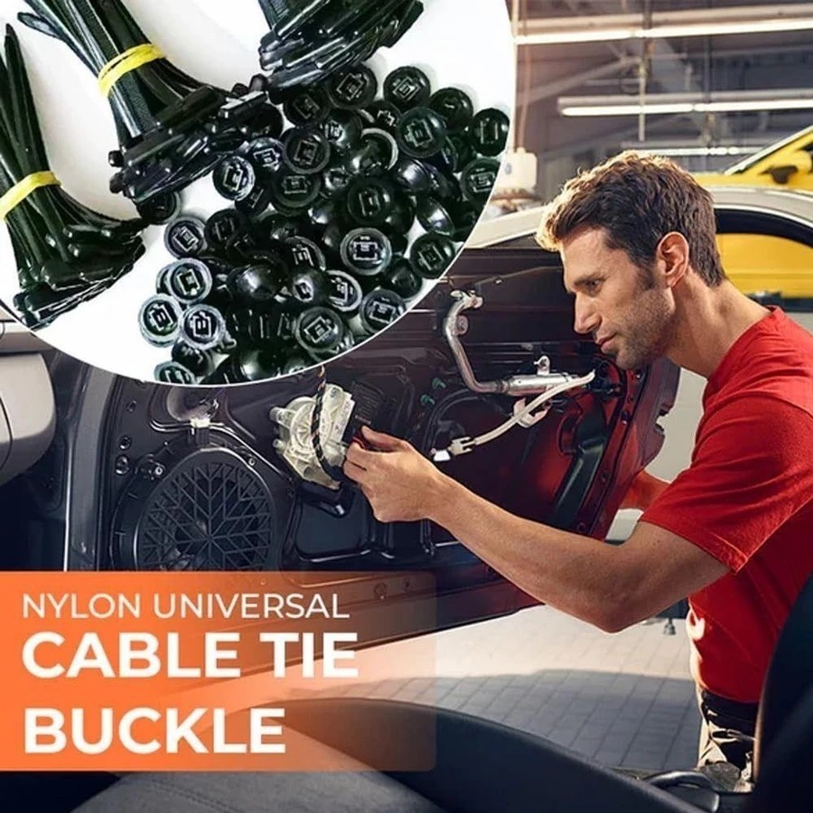 Kit 20/50/100 Unidades De Abraçadeiras Travamento Automático Fivela Universal D Nylon Multifuncional