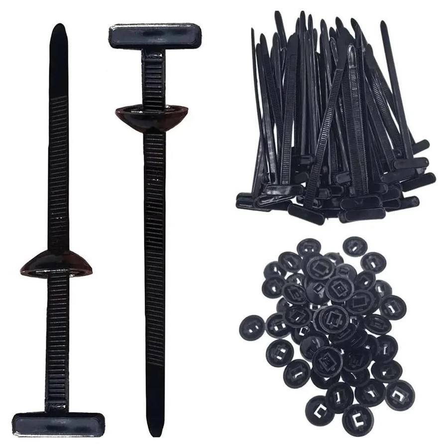 Kit 20/50/100 Unidades De Abraçadeiras Travamento Automático Fivela Universal D Nylon Multifuncional