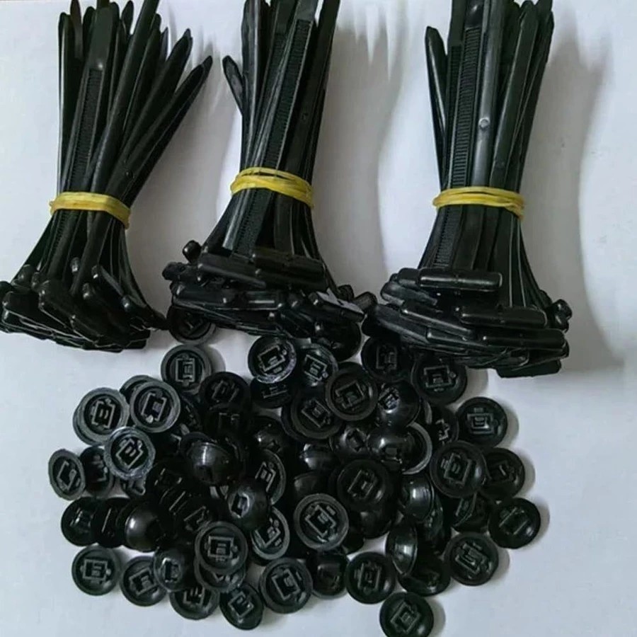 Kit 20/50/100 Unidades De Abraçadeiras Travamento Automático Fivela Universal D Nylon Multifuncional