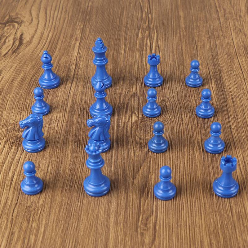 [B & H] 1 Conjunto De 32 Peças Xadrez Material Plástico Azul E Branco Jogos Medievais Para Adultos Viagens Brinquedos In