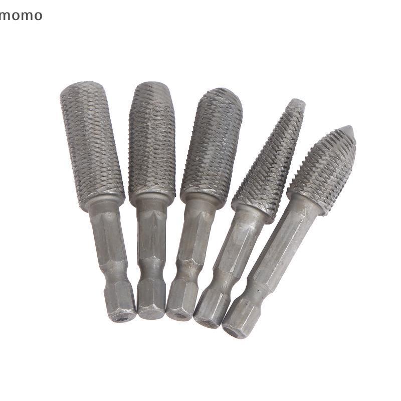 [momo] 5 Pçs/set Hex Shank Head Carboneto De Tungstênio Aço Rotary Burr Die Grinder Bit Carving Kit Para Molde Polimento