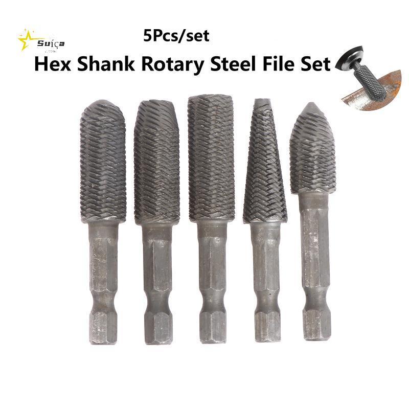 Awhrtwb 5 Pçs/set Hex Shank Head Carboneto De Tungstênio Aço Rotary Burr Die Grinder Bit Carving Kit Para Molde Poliment
