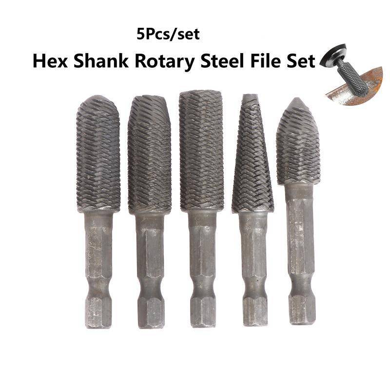 [fstyzx90] 5 Pçs/set Hex Shank Head Carboneto De Tungstênio Aço Rotary Burr Die Grinder Bit Carving Kit Para Molde Polim