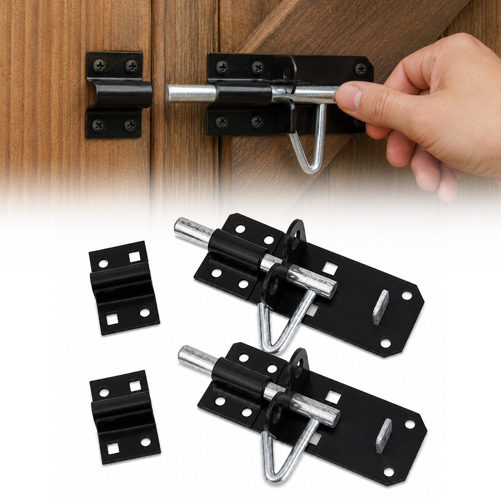 Nobleflying 2 Peças De Trava De Segurança Para Porta , Fivela , Janela , Resistente , Espessada , Portão Deslizante , To