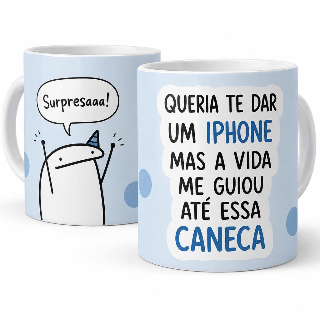 Caneca Queria Te Dar Um Smartphone Mas a Vida Me Guiou Até Essa Caneca 325ml Cerâmica Branca Presente Criativo