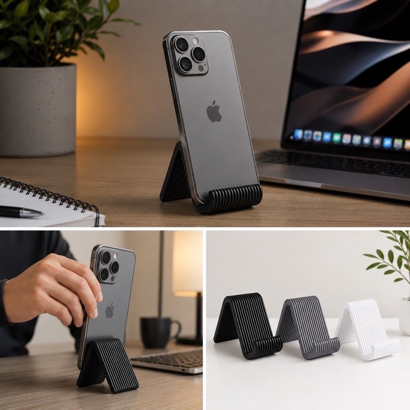 Suporte para Celular de Mesa – Porta Smartphone Universal | Organizador para Escritório, Casa e Mesa