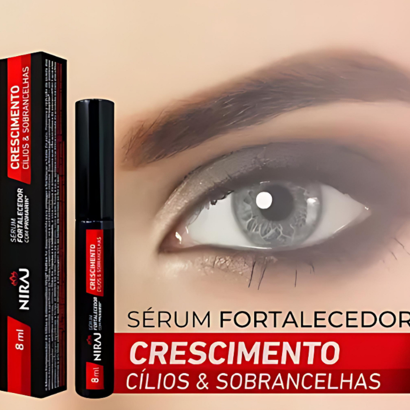 Sérum de Crescimento Niraj 8ml Cílios Longos e Sobrancelhas Preenchidas