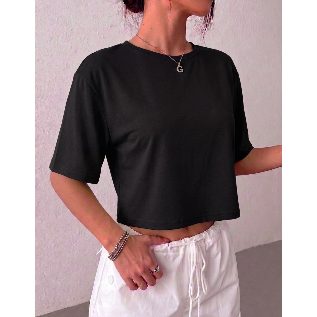 Blusa Blusinha Feminina Cropped Manga Curta T-Shirt Soltinha