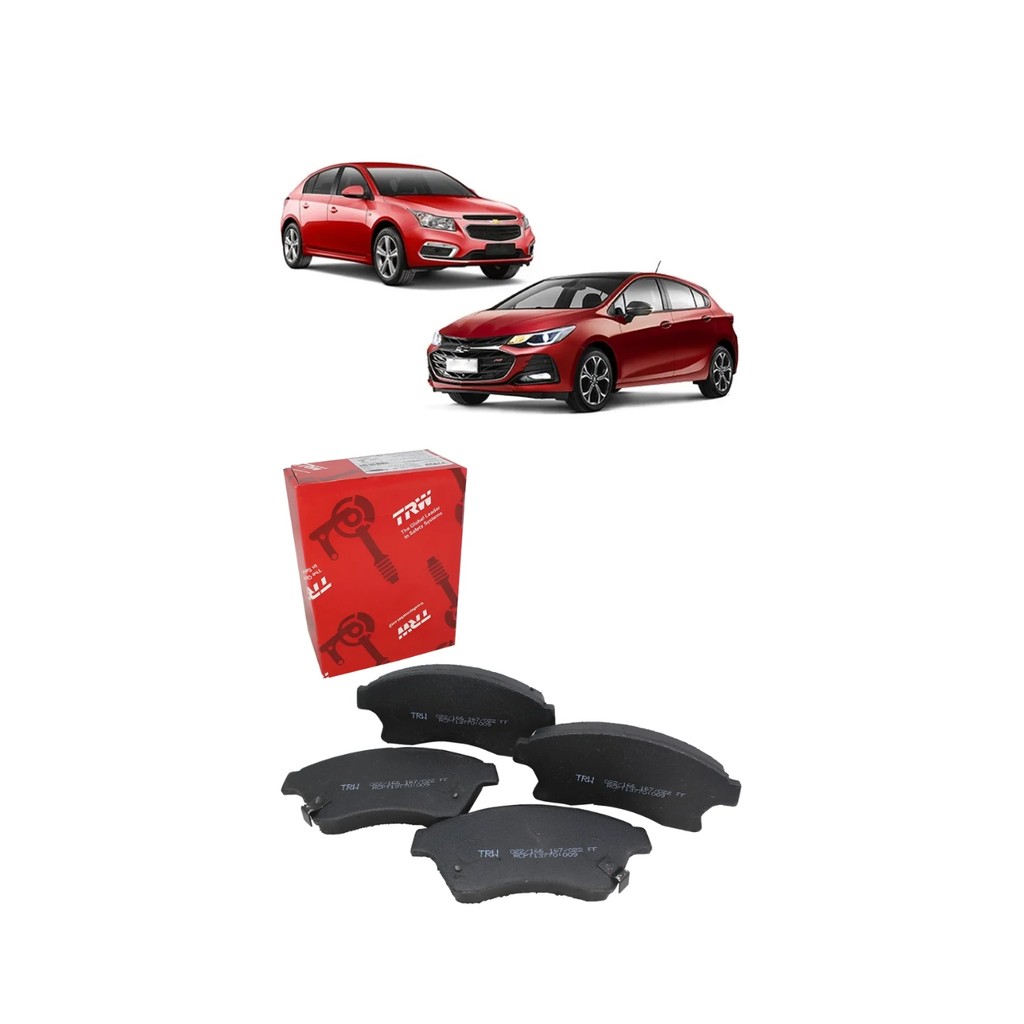 Pastilha Freio Dianteira Cruze 1.8 16v 2011 a 2016 TRW Varga