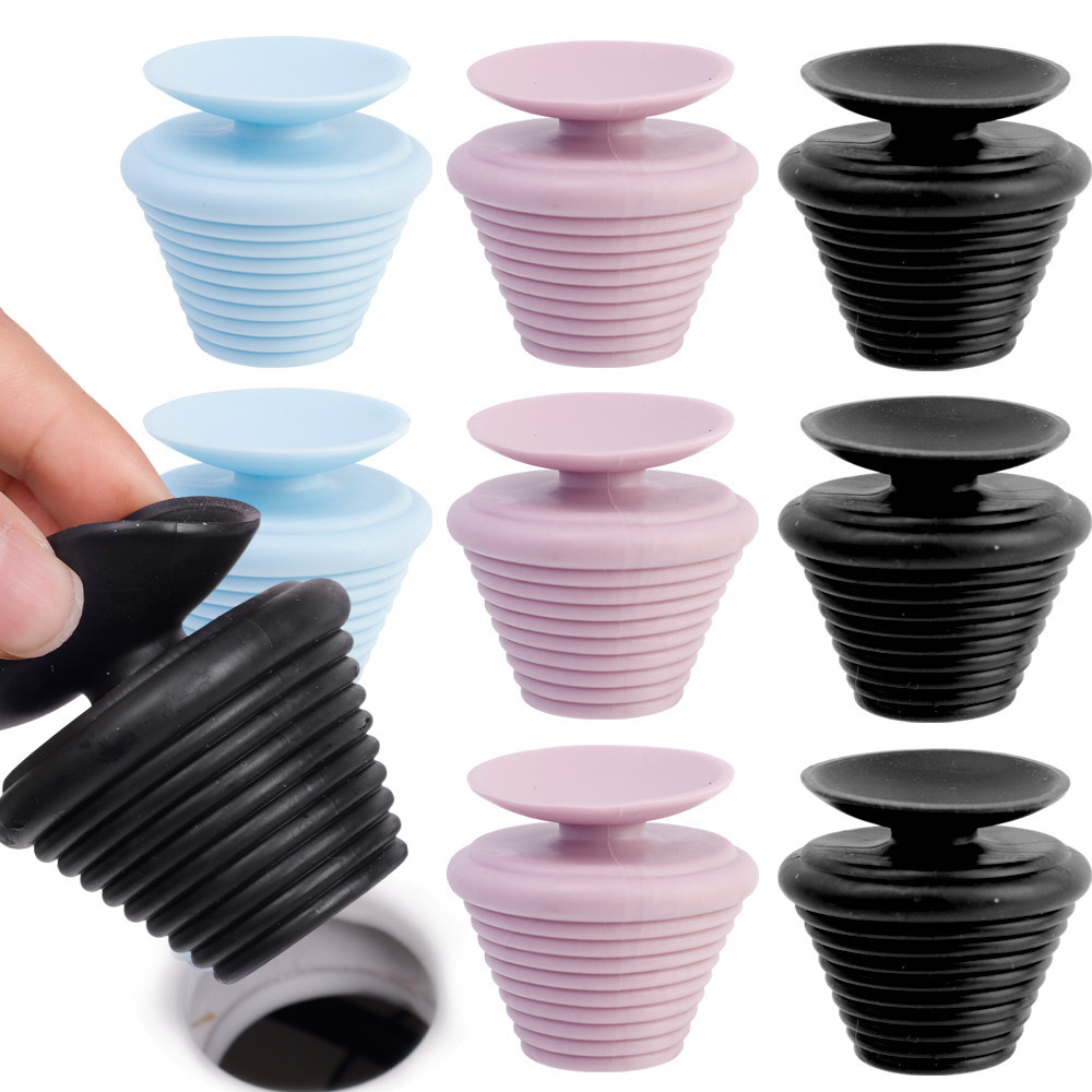 Tampões De Transbordamento De Pia De Silicone-Fundo De Banheira Em Formato De Vaso Dobrável Criativo-Suprimentos De Deco