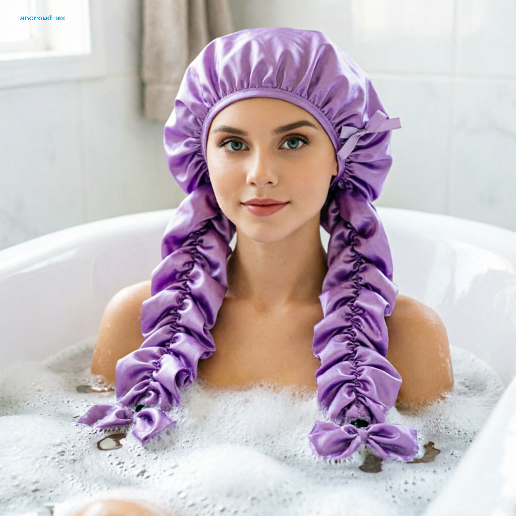 Braided Hair Cover Braid Bonnet Women’s Satin Curling Hat Soft Breathable Sleep Cap for Braids Twists Long Protection