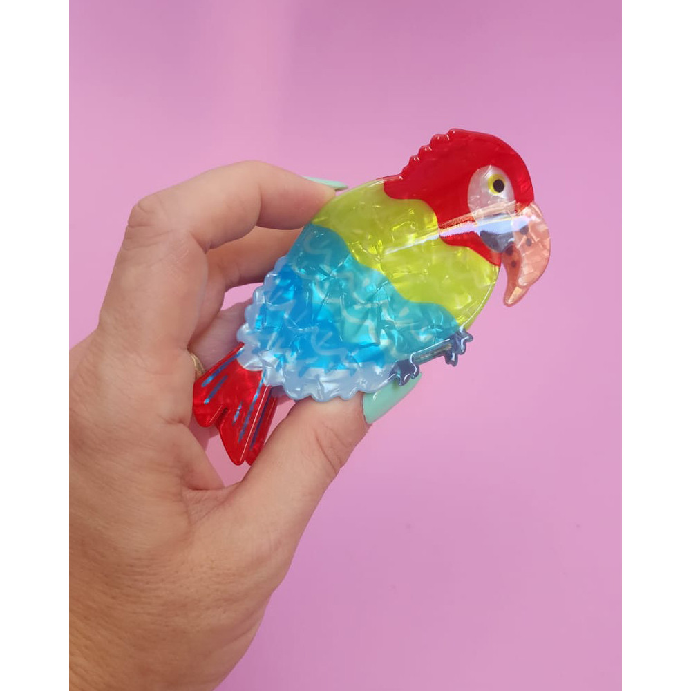 Piranha para Cabelo prendedor divertido em Acrilico Arara