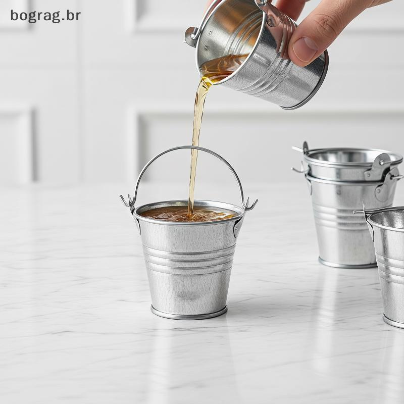 bograg Criativo Pequeno Balde Copo Com Alça Reutilizável Portátil Mini Buet Resistente A Vazamento Para Crianças Festa F