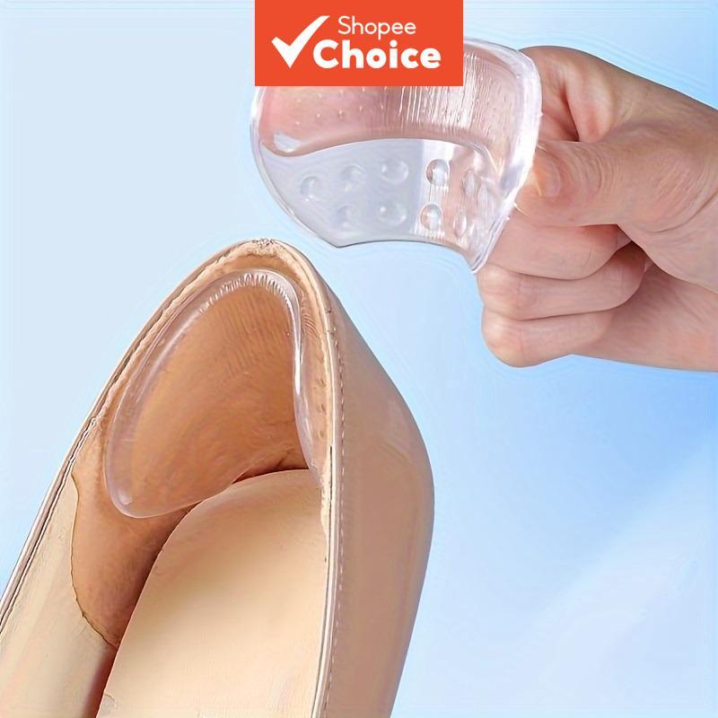 Inserções de Almofada de Calcanhar em Gel 2 pares | Protetores de Calcanhar Anti-Desgaste em Silicone Transparente,