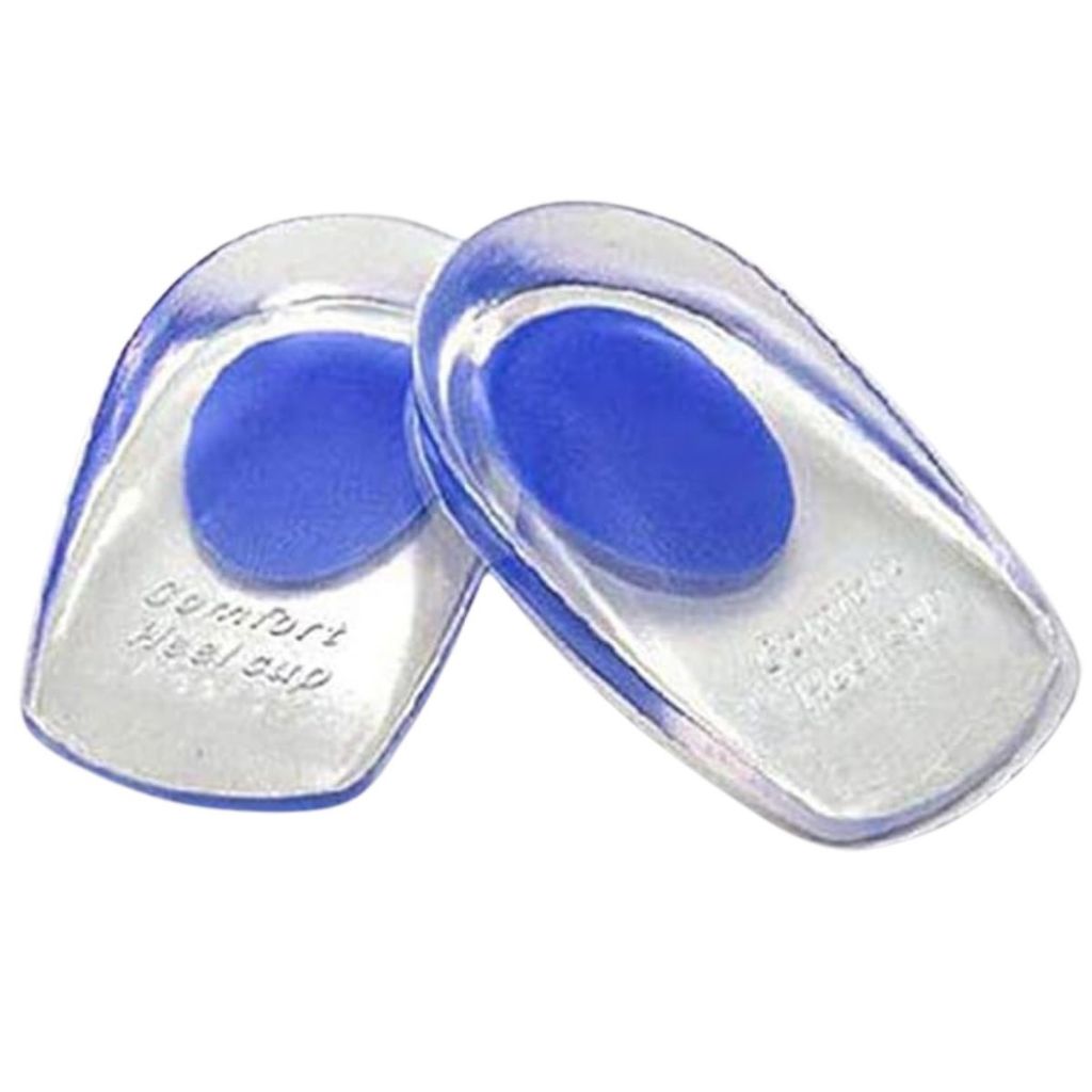 Conjunto 2 Palmilha Silicone Gel Ortopédica Esporão Calcanheira Calcanhar Transparente Confortável Relaxante