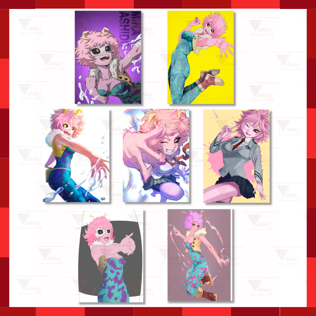Placa Decorativa Quadro A4 Anime Boku no Hero Academia Mina Ashido Top Excelente Qualidade