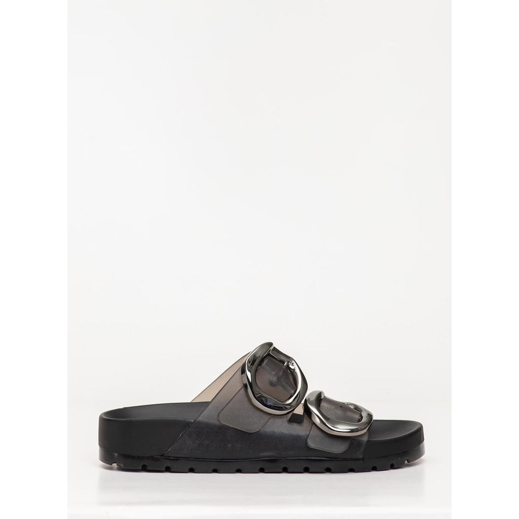 Chinelo Petite Jolie Lovin' Flat Preto Translúcido PJ7731