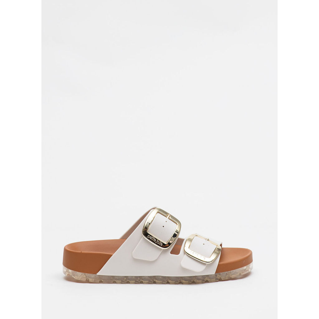 Chinelo Petite Jolie Lovin' Flat White/Doce De Leite PJ7279