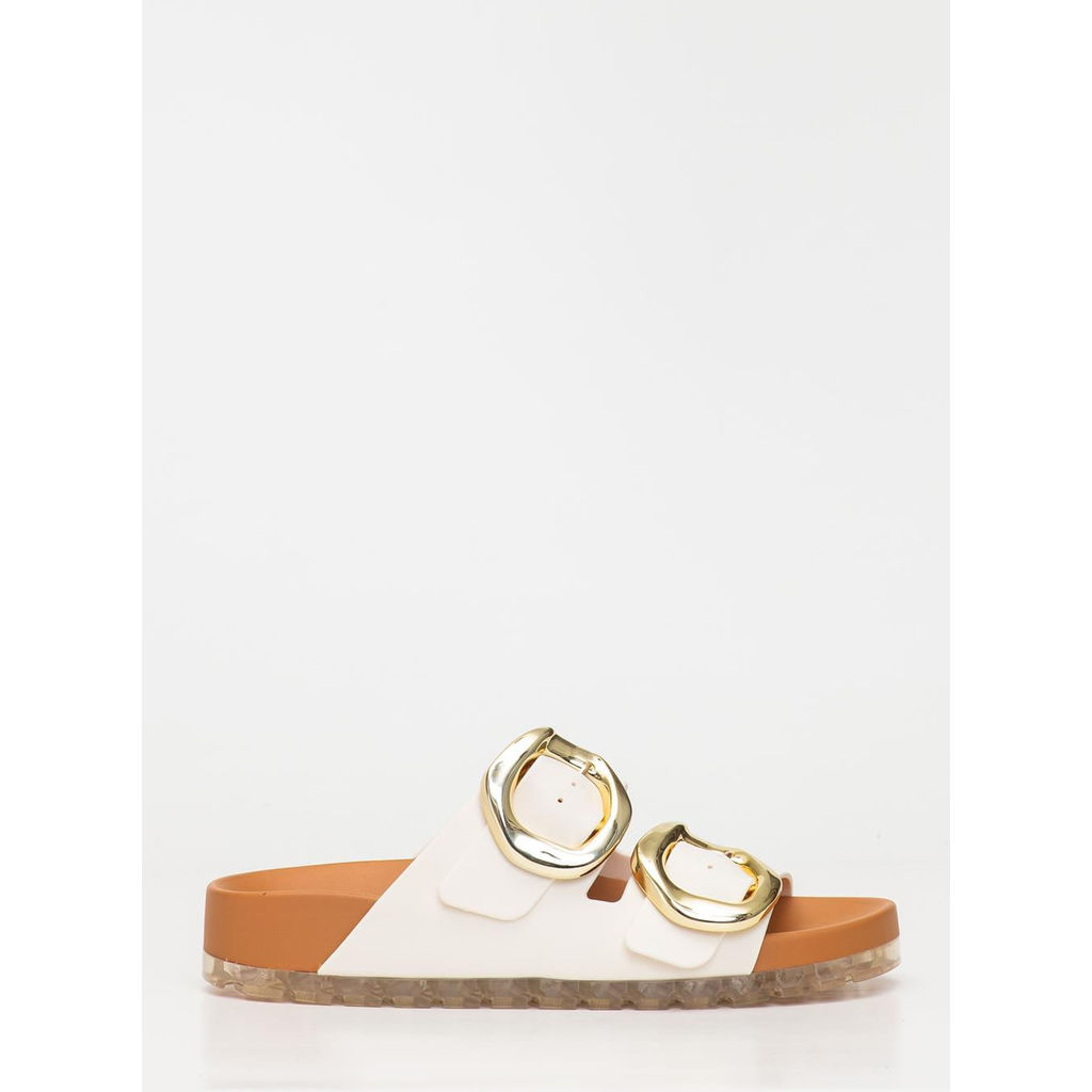 Chinelo Petite Jolie Lovin' Flat Creme/Doce De Leite PJ7731