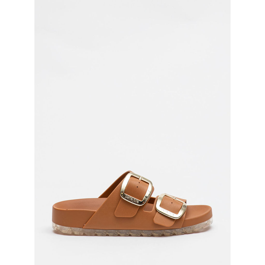 Chinelo Petite Jolie Lovin' Flat Doce De Leite PJ7279