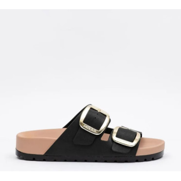 Chinelo Petite Jolie Lovin' Flat Preto PJ7279 Ref 13395