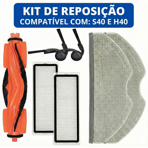 Kit Reposição Acessórios Xiaomi Robô Aspirador | Compatível S40(OV81) H40(OV51)