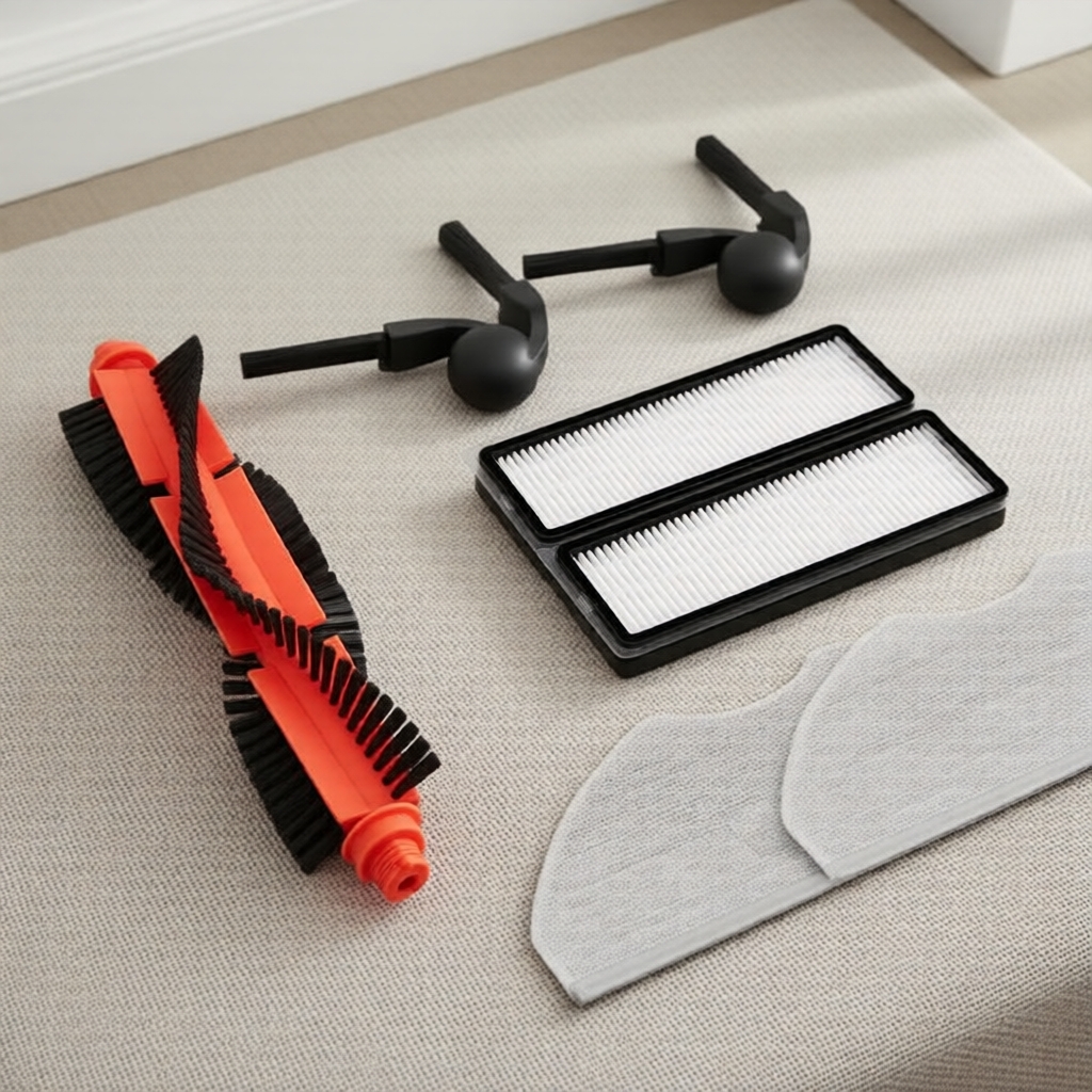 Conjunto de peças de reposição para aspirador de chão Xiaomi S40: escova principal, 2 escovas laterais, filtro HEPA e