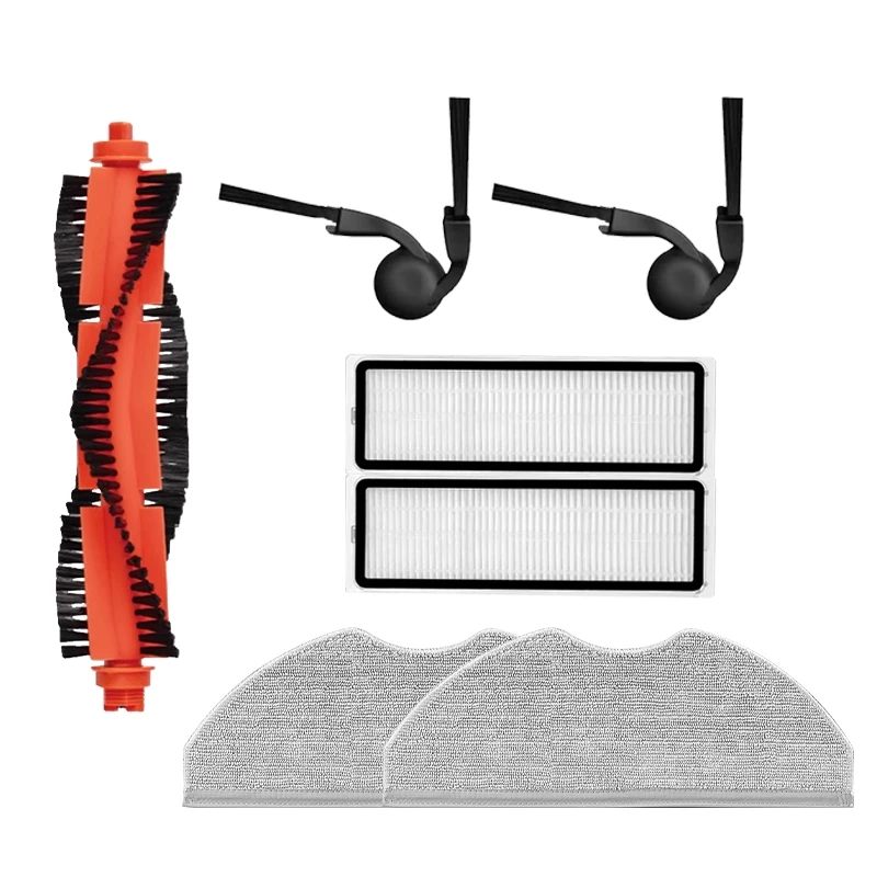 Acessórios para Robô de Limpeza de Piso Xiaomi S40 - Escova Principal, Escova Lateral, Filtro HEPA, Pano de Mop