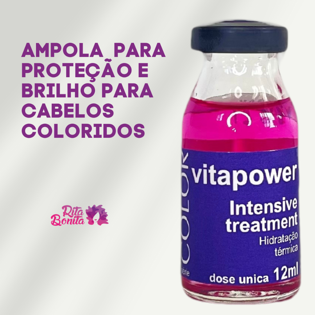Vitamina para Cabelos Coloridos Menor Desbotamento Proteção e Cor Prolongada Ampola WF COLOR 12ml