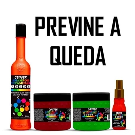 Kit Vitaminas Capilar Coiffer 4 Produtos Previne Queda