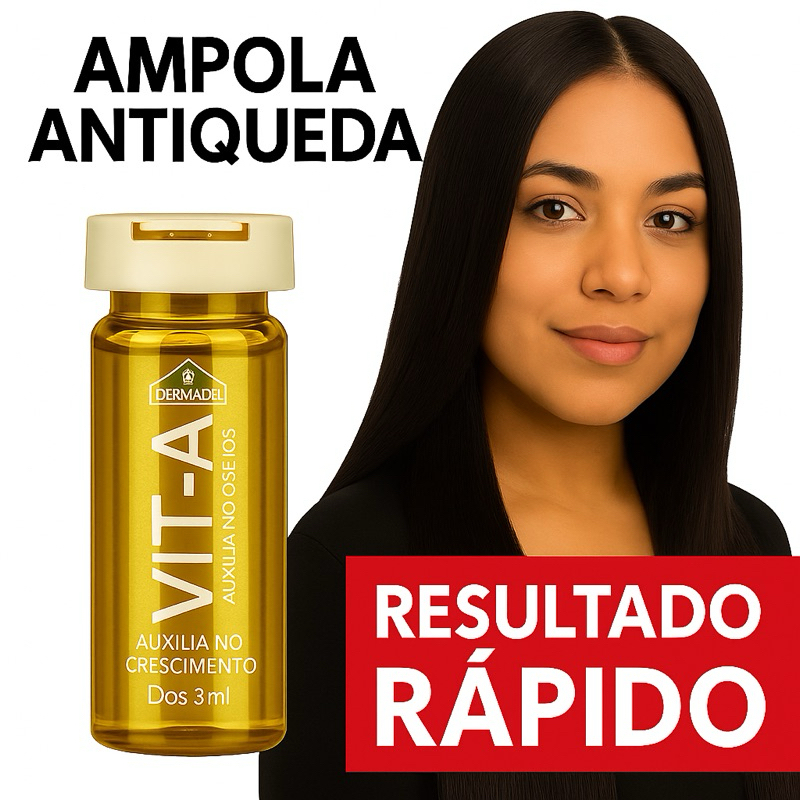 Ampola Derma Monovit A. Pró Vitamina A. Ajuda na Queda Capilar Kit contendo 12 unidades