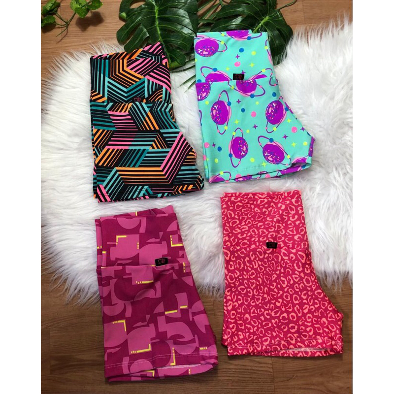 kit 4 short  cintura alta modelagem perfeita para malhar Cross fitiniss atividades físicas em geral