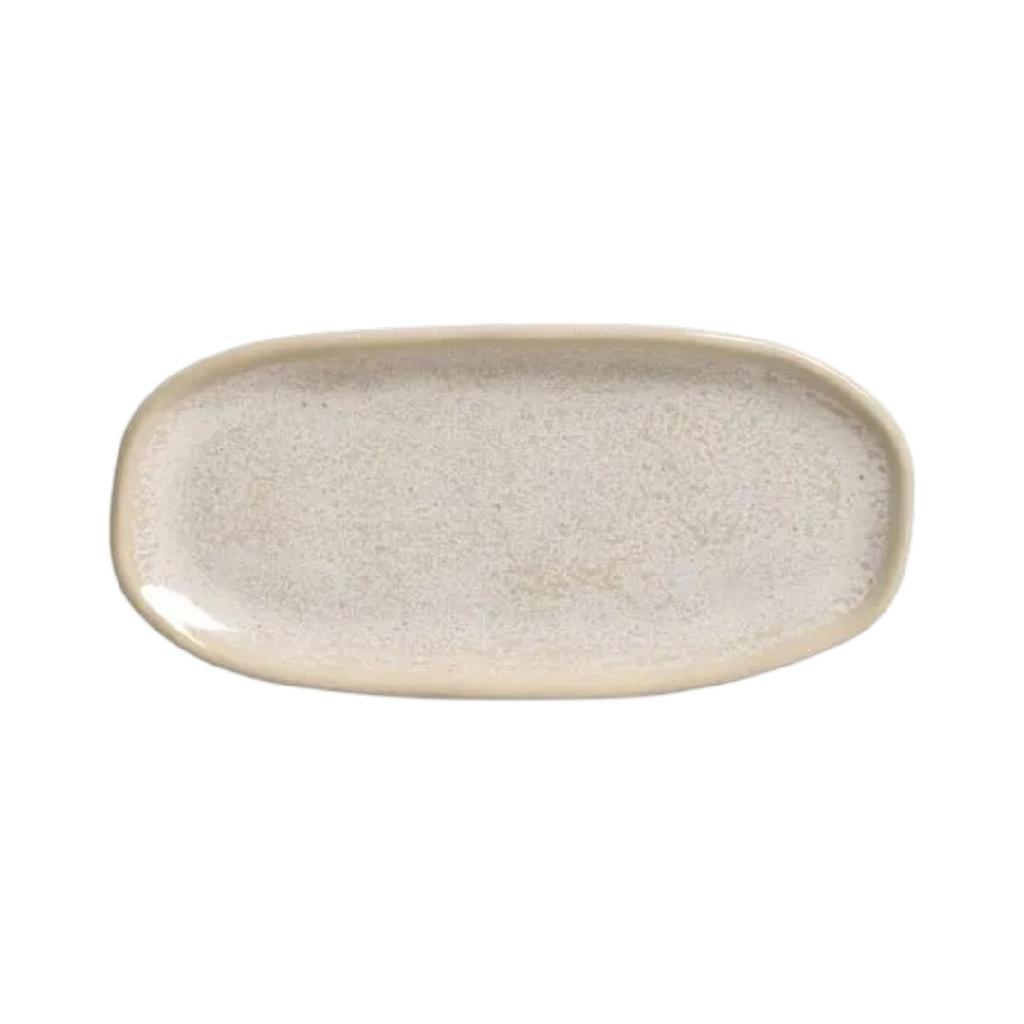 Travessa Oval Mini Cerâmica Alta Resistência Latte 16,5cm Perfeita Para Porções Individuais