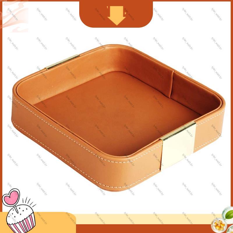 [tyler_w] Bandeja De Armazenamento De Mesa De Couro Organizadora Catchall Para Entrada Segurar Joias , Relógio , Telefon