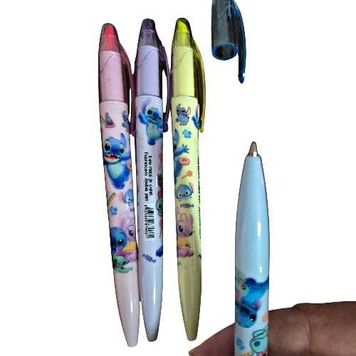 Kit Caneta/Marca Texto Ponta Dupla Stitch