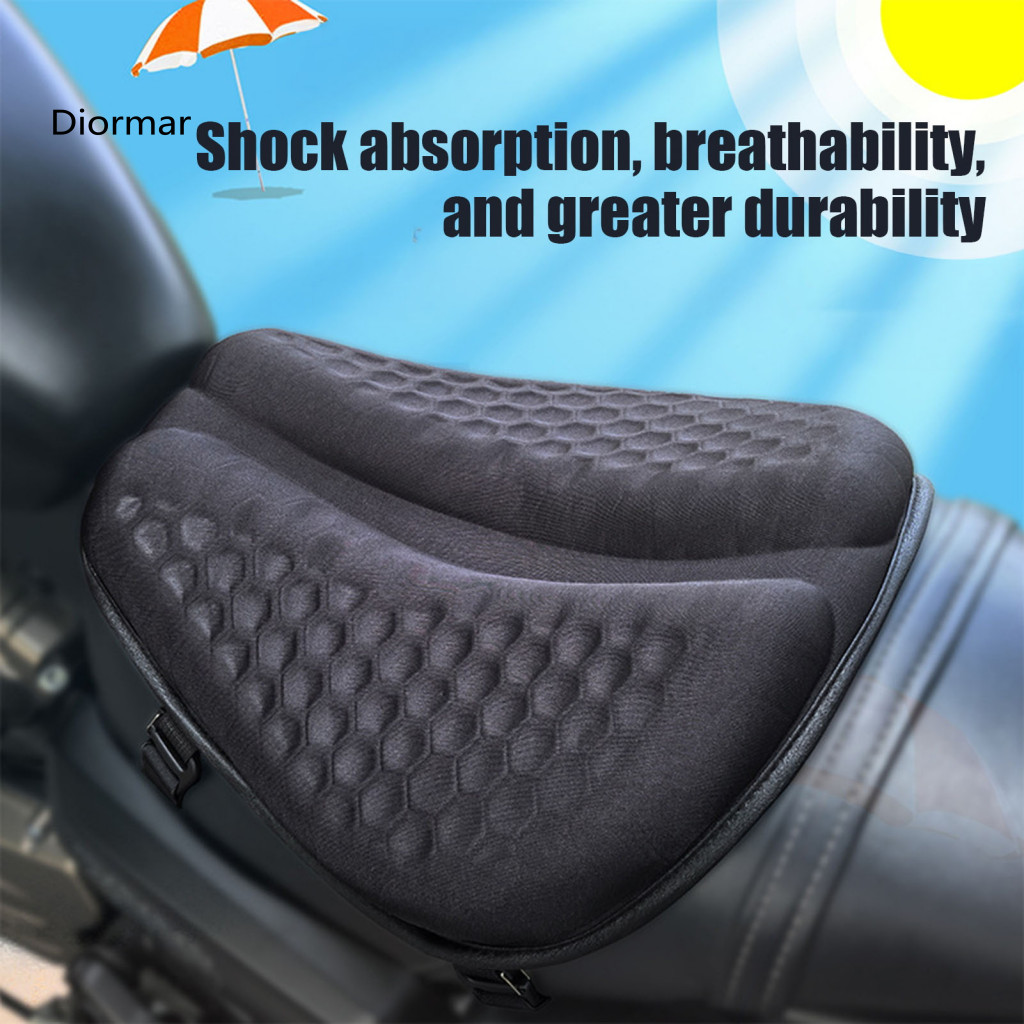 Padded Motorcycle Seat Cover Cushion Universal Gel Waterproof Uv Protection Shock Absorbing Comfort Pad for Electric for