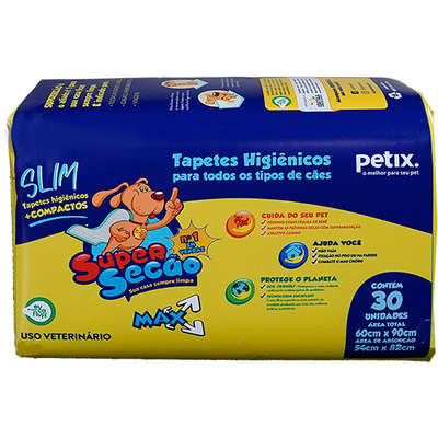 Tapete Higienico Petix Super Secao Max Slim 60X90 C 30