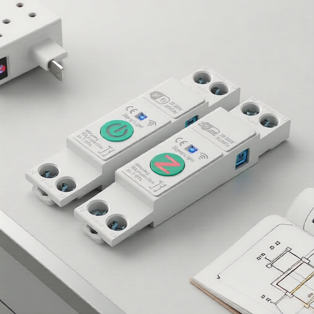 Disjuntor Inteligente Ajustável Manhot 1-63A, 1P+N em trilho DIN, temporizador de kWh, monitoramento de energia Wi-Fi,