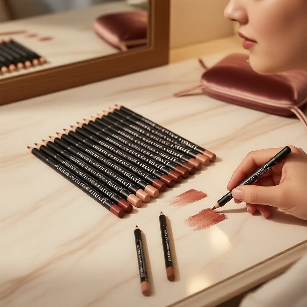 Lápis Delineador Duplo de Longa Duração para Lábios e Olhos – Acabamento Matte